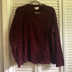 Scallop edge sweater